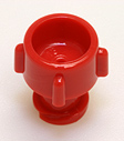 Female vented cap, red. Material: Polycarbonate. Model 1071