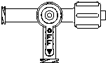 Two-way, three-port luer lock, stopcock, clear. Model 450-261